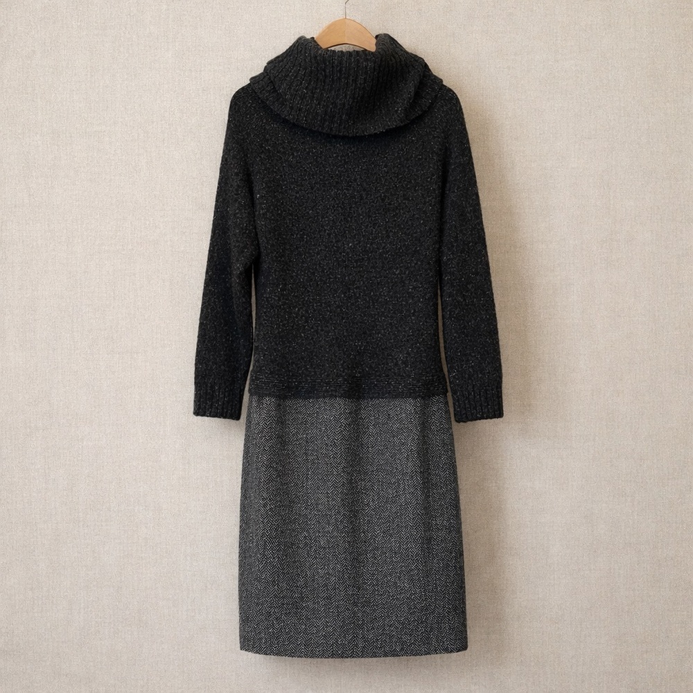 WEEKEND BY MAX MARA Sweater Dress Wool Blend Turtleneck Long Sleeve Midi Knit